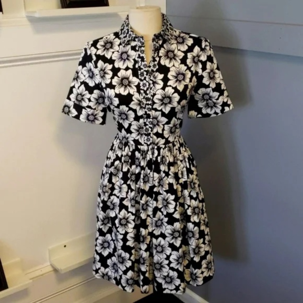 Floral Black and White Dress Kate spade
